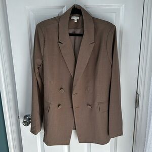 Brown linen blazer